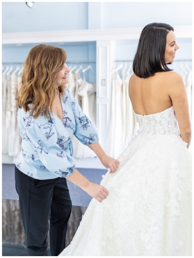 Photo of the smiling bride