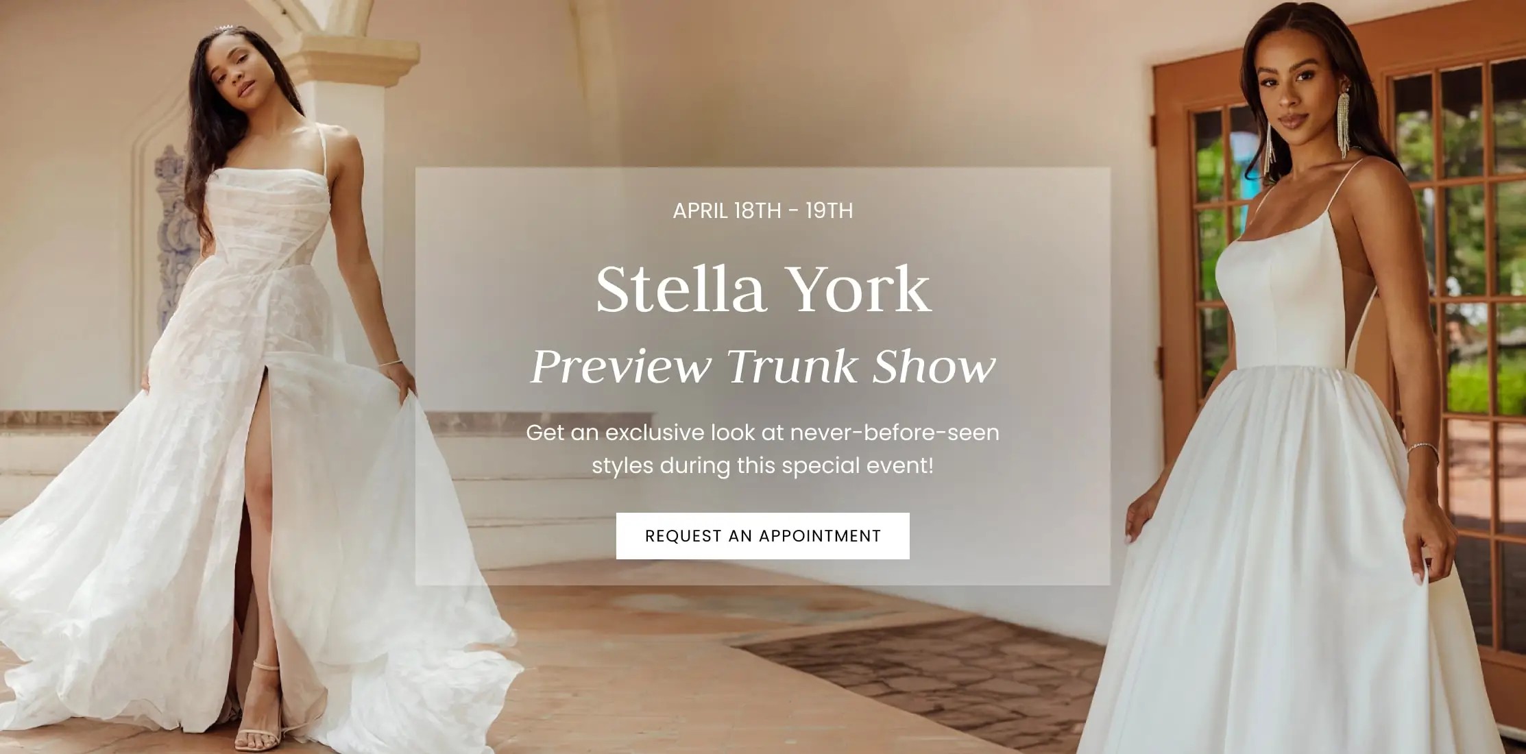 Stella York Preview Trunk Show at Gown Boutique of Charleston