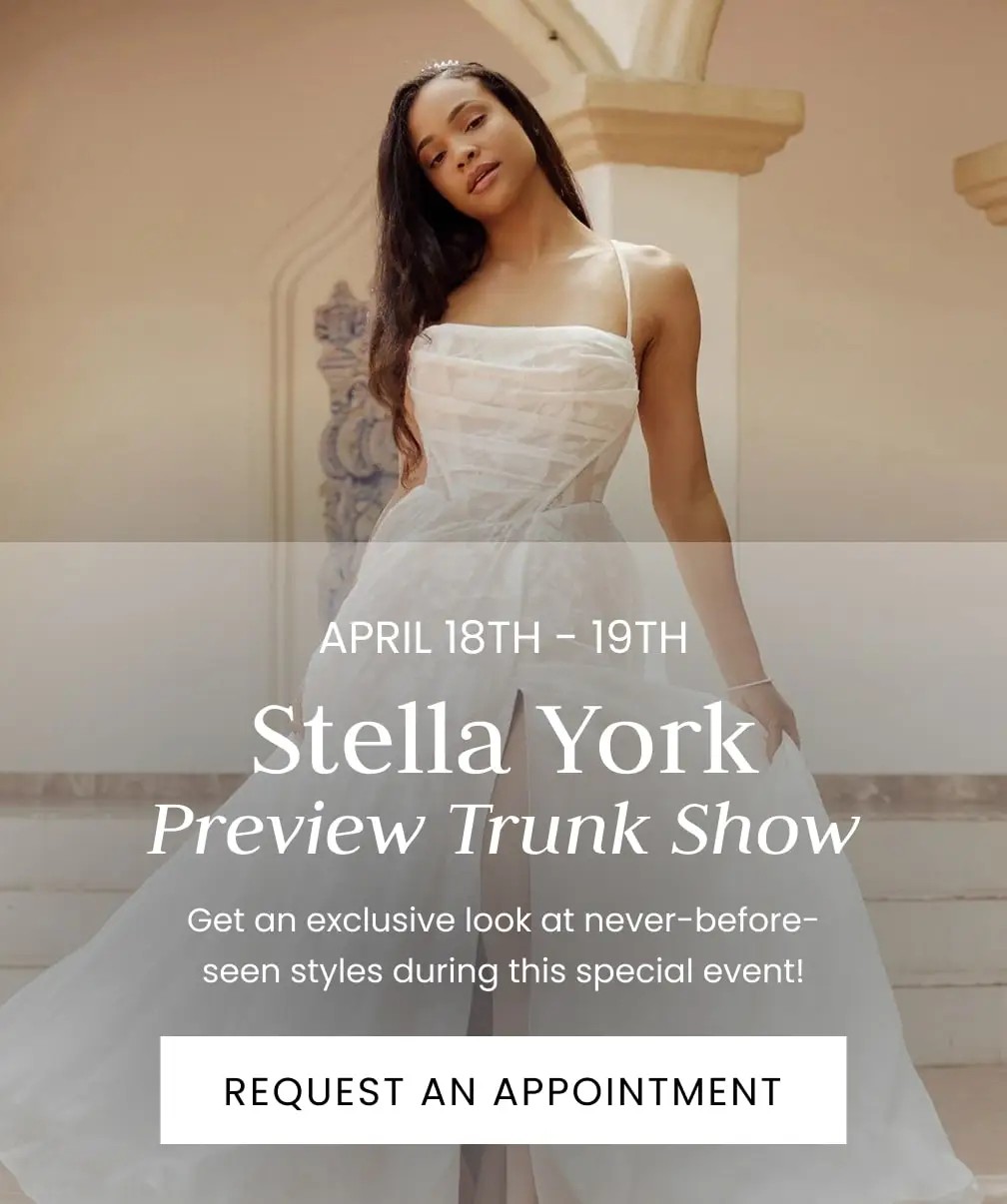 Stella York Preview Trunk Show at Gown Boutique of Charleston